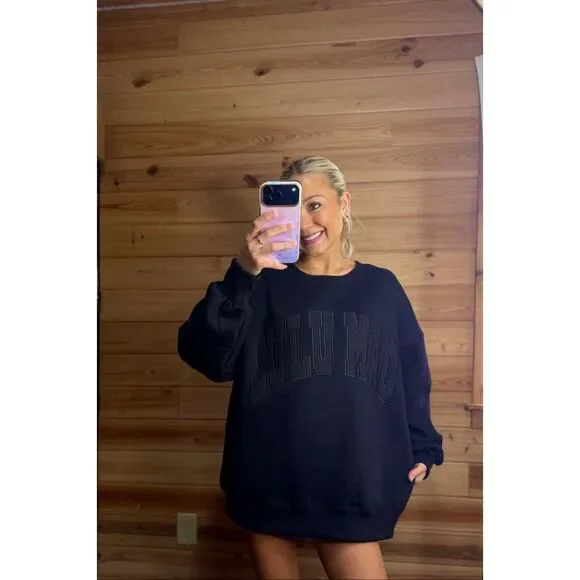 Black Lulu Mac Sweatshirt NWT - Picture 2 of 6